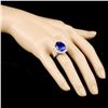 Image 3 : 18K Gold 13.35ct Tanzanite & 2.17ctw Diamond Ring