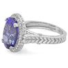 Image 2 : 14K Gold 9.00ct Tanzanite & 0.50ct Diamond Ring
