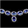 Image 2 : 14K Gold 31.59ct Tanzanite & 6.50ctw Diamond Neckl
