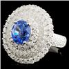 Image 2 : 18K White Gold 2.71ct Sapphire & 2.52ct Diamond Ri