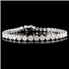 Image 1 : 14K White Gold 7.00ctw Diamond Tennis Bracelet