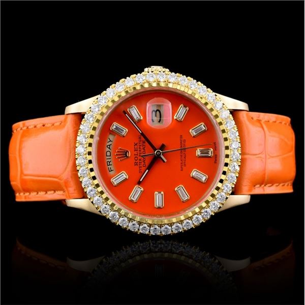 Rolex Day-Date 18K President 2.50ct Diamond Watch