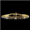Image 1 : 14K Gold 4.62ctw Sapphire & 0.82ctw Diamond Bracel