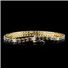 Image 2 : 14K Gold 4.62ctw Sapphire & 0.82ctw Diamond Bracel