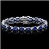 Image 1 : 14k Gold 15.00ct Sapphire & 0.50ct Diam Bracelet