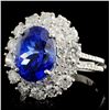 Image 2 : 18K Gold 3.90ct Tanzanite & 1.63ct Diamond Ring