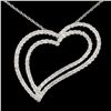 Image 1 : 14K White Gold 1.52ct Diamond Pendant
