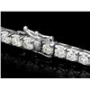 Image 2 : 18k White Gold 10.00ct Diamond Tennis Bracelet