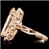 Image 3 : 14K Gold 8.50ct Morganite & 0.86ctw Diamond Ring