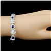Image 3 : 14K Gold 3.34ct Sapphire & 2.11ctw Diamond Bracele
