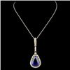 Image 2 : 18K Gold 11.41ct Tanzanite & 1.02ctw Diamond Penda
