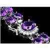 Image 2 : 14k Gold 45.00ct Amethyst & 0.50ct Diam Bracelet