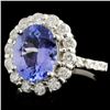 Image 2 : 14K Gold 2.50ct Tanzanite & 0.69ctw Diamond Ring