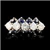 Image 1 : 14K Gold 0.59ct Sapphire & 0.61ctw Diamond Ring