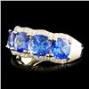 Image 3 : 14K Gold 5.40ct Tanzanite & 0.58ctw Diamond Ring