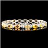 Image 2 : 14K Gold 20.05ct Topaz 0.56ctw Diamond Bracelet