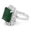 Image 2 : 14K Gold 7.50ct Emerald & 1.50ct Diamond Ring