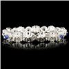 Image 2 : 14K Gold 3.34ct Sapphire & 2.11ctw Diamond Bracele