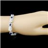 Image 3 : 14K Gold 3.34ct Sapphire & 2.11ctw Diamond Bracele