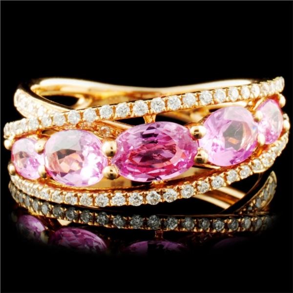 18K Gold 14.30ct Opal & 3.02ctw Diamond Ring