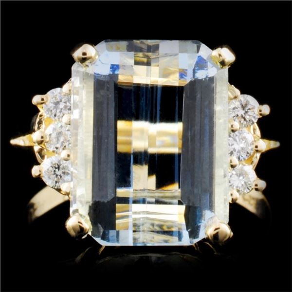 18K Gold 5.35ct Sapphire & 2.00ctw Diamond Earring