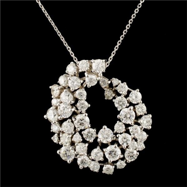 18K Gold 2.31ct Tanzanite & 1.87ctw Diamond Pendan