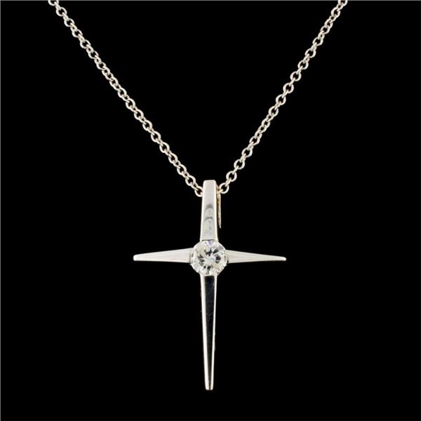 14K Gold 0.18ctw Diamond Pendant