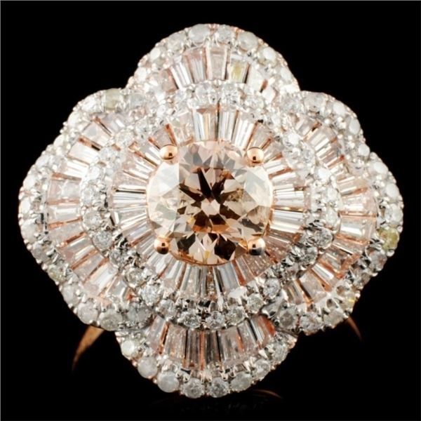 14K Gold 4.02ct Sapphire & 0.29ctw Diamond Bracele