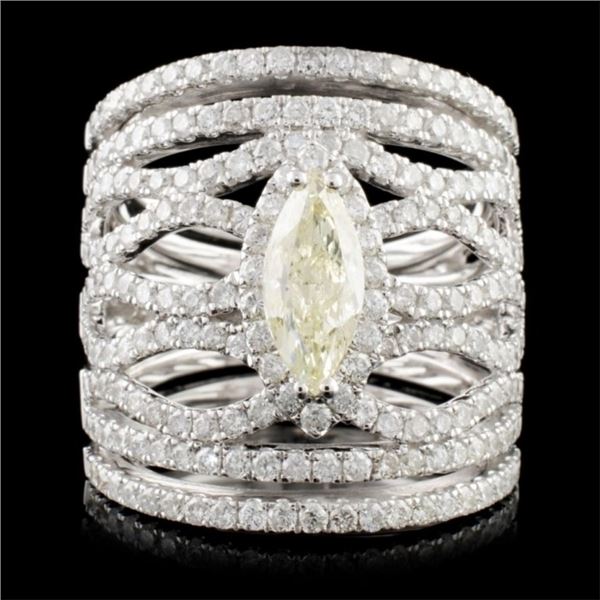 18K Gold 10.60ct Sapphire & 2.87ctw Diamond Ring