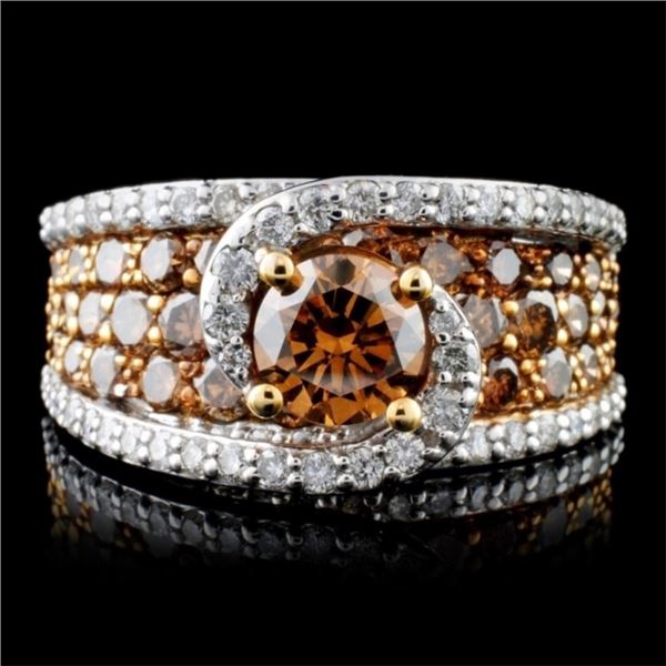 14K Gold 2.45ct Emerald & 1.54ctw Diamond Ring