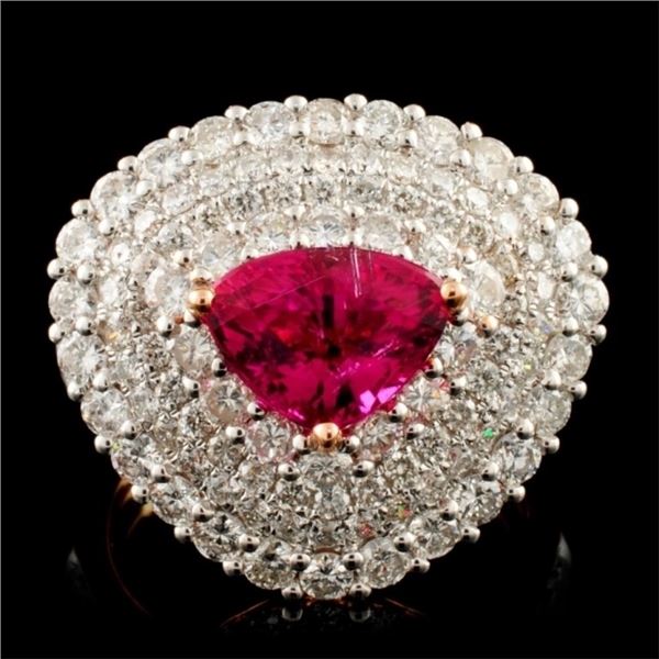 14K Gold 2.20ct Tanzanite & 0.48ctw Diamond Ring