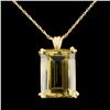 Image 1 : 14K Gold 15ct Topaz Pendant