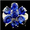 Image 1 : 18K Gold 7.74ct Sapphire & 0.23ctw Diamond Ring