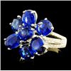 Image 2 : 18K Gold 7.74ct Sapphire & 0.23ctw Diamond Ring
