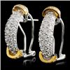 Image 2 : 18K Two Tone 1.41ct Diamond Earrings