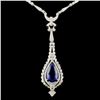 Image 1 : 18K Gold 8.91ct Tanzanite & 2.74ctw Diamond Neckla