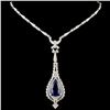 Image 2 : 18K Gold 8.91ct Tanzanite & 2.74ctw Diamond Neckla