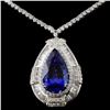Image 1 : 18K White Gold 9.76ct Tanzanite & 5.09ct Diamond N