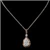 Image 2 : 14K White Gold 1.26ctw Fancy Color Diamond Pendant
