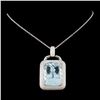 Image 2 : 18K White Gold 36.17ct Aquamarine & 3.05ct Diamond