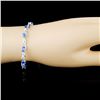 Image 3 : 14K Gold 4.52ct Tanzanite & 0.32ctw Diamond Bracel