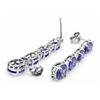 Image 3 : `14k Gold 7.00ct Tanzanite & 0.50ct Diamond Earrin
