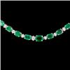 Image 2 : 14K Gold 26.56ctw Emerald & 1.75ctw Diamond Neckla