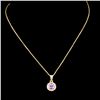 Image 2 : 14K Gold 0.60ct Spinel & 0.16ctw Diamond Pendant