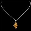 Image 2 : 14K Gold 1.28ctw Topaz Pendant