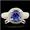 Image 1 : 18K Gold 2.15ct Tanzanite & 1.03ctw Diamond Ring