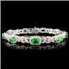 Image 1 : 18K Gold 6.47ct Tsavorite & 2.35ctw Diamond Bracel