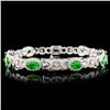 Image 2 : 18K Gold 6.47ct Tsavorite & 2.35ctw Diamond Bracel