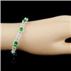 Image 3 : 18K Gold 6.47ct Tsavorite & 2.35ctw Diamond Bracel