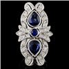 Image 1 : 14K Gold 3.76ct Sapphire & 0.86ct Diamond Ring